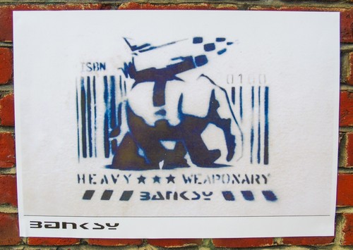 Banksy heavy weapronry poster - banksy,