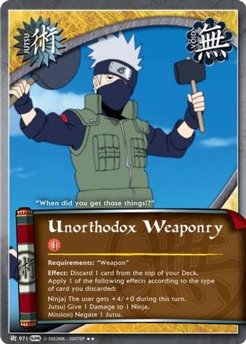 Unorthodox weaponry - weaponry, (j-971)